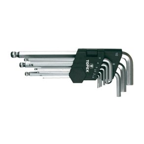 TOPEX unbrakonglest m/kuglehoved - 1,5-10mm - 9 dele - 2343787