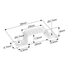 BLUE ELECTRIC Flex-Line monteringsclips BasicLine V2.0 inkl. skruer (20/pk) - 2173635