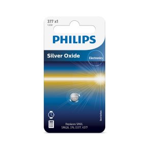 PHILIPS knapcellebatteri silver oxid 377 1-pak - 2409694