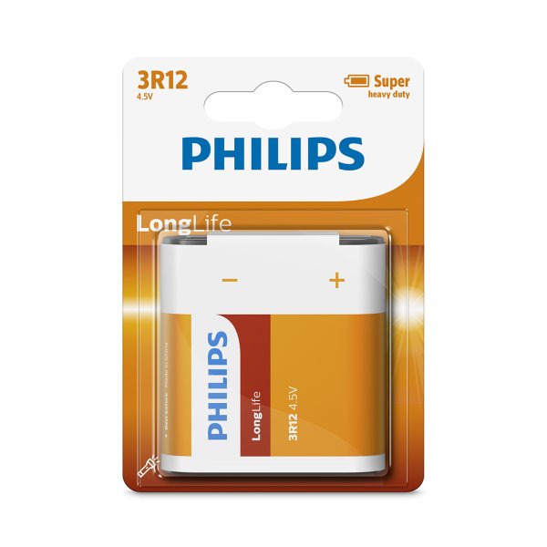 PHILIPS batteri longlife zinkklorid 4,5V 1-pak - 1437221