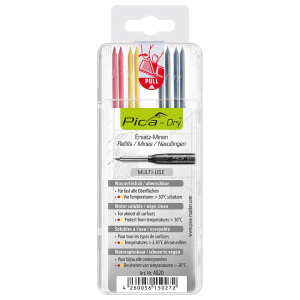 PICA Dry refill 4xgrafit + 2xrd + 2xgul SB