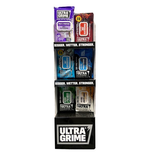 UltraGrime&reg; Wipes 40 pk display