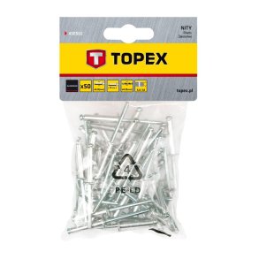 TOPEX blindnitte - 4,8 x 10,0 mm - alu - 50 stk - 2343802