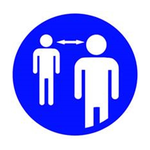 SOPPEC stencil >Hold afstand< 350mm - 2148783