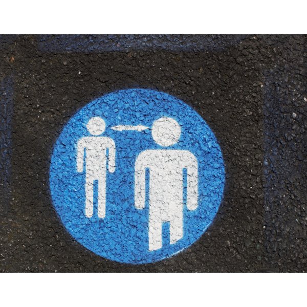 SOPPEC stencil >Hold afstand< 350mm - 2148783