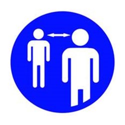 SOPPEC stencil >Hold afstand< 750mm - 2148785