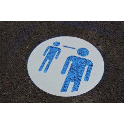 SOPPEC stencil >Hold afstand< 750mm - 2148785