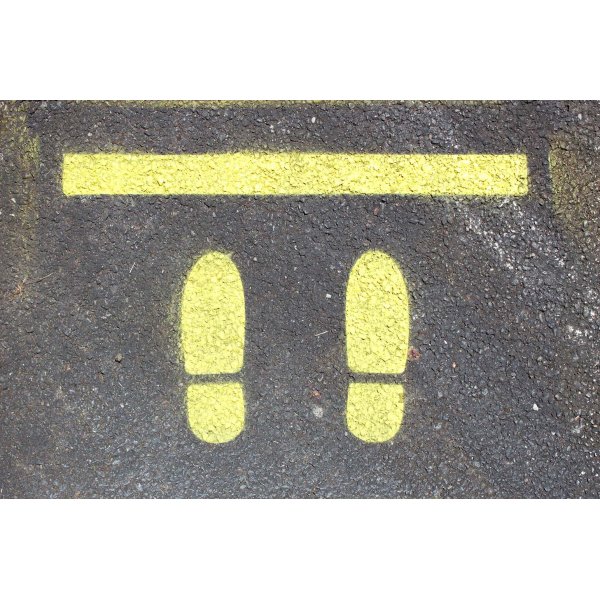 SOPPEC stencil >Vent her< - 2148787