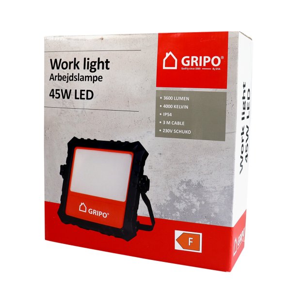 GRIPO arbejdslampe 45W Schuko - 2417351