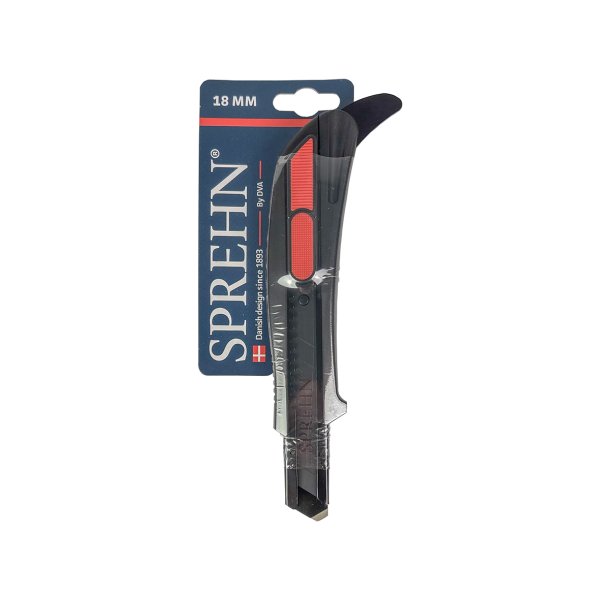 SPREHN kniv 18mm m/skydels tppehage - 2459318