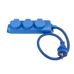 BLUE ELECTRIC Kabels�t 0,5m 3 stikd�se schuko HO7RN-F3G2,5mm&sup2; - 2530228 