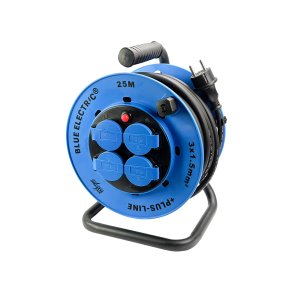 BLUE ELECTRIC Kabeltromle +PlusLine 25 M schuko 3x1,5mm&sup2; - 2530235