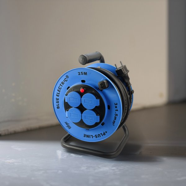 BLUE ELECTRIC Kabeltromle +PlusLine 25 M schuko 3x1,5mm&sup2; - 2530235