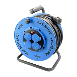 BLUE ELECTRIC Kabeltromle +PlusLine 40 M schuko 3x1,5mm&sup2; - 2530237 