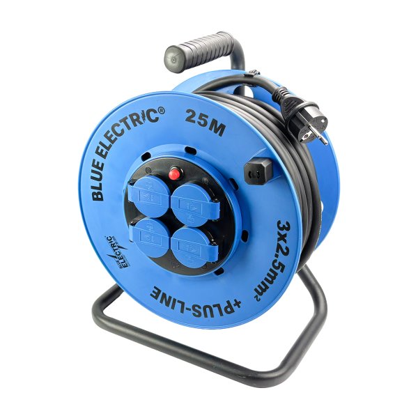 BLUE ELECTRIC Kabeltromle +PlusLine 25 M schuko 3x2,5mm&sup2; - 2530238
