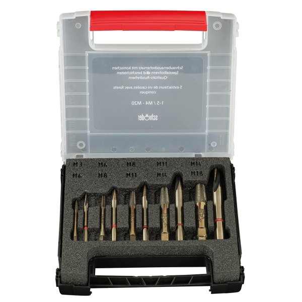 PEDDINGHAUS/SCHR&Ouml;DER bor- &amp; skrueudtr�kkers�t 5 str. Skrueudtr�kkere med bor M4-M20 - 