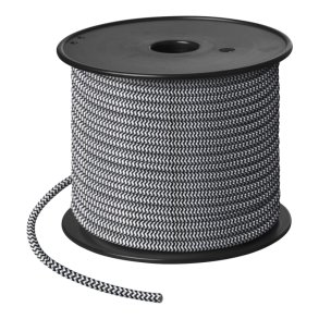 Stofledning 2x0,75mm2 Hvid/Sort 50 mtr - 2344545