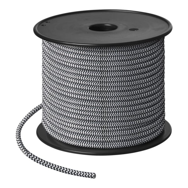 Stofledning 2x0,75mm2 Hvid/Sort 50 mtr - 2344545