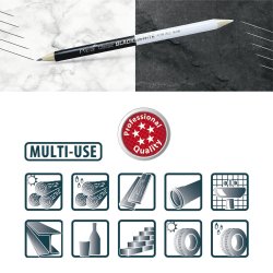 PICA Pocket st inkl 1 universal blyant 230mm sort/hvid - 2314081