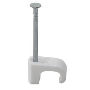 TILLEX clips for ledning 3-5mm oval/flad hvid pk/100 stk - 2310792