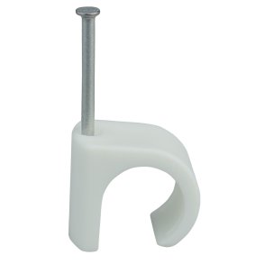 TILLEX clips for ledning 3-5mm rund hvid pk/100 stk - 2310793