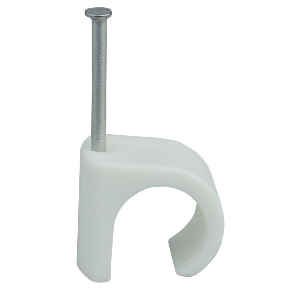 TILLEX clips for ledning 5-7mm rund hvid pk/100 stk - 2310795