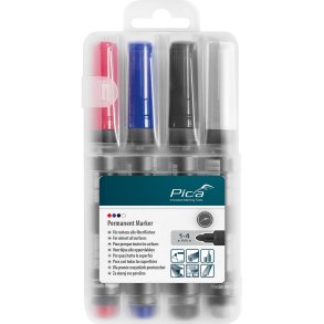 PICA Classic Permanent marker DRY-SAFE 1-4 mm st med 4 stk - 2500591