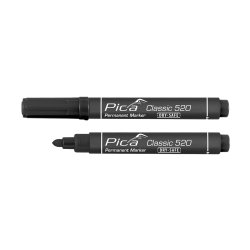 PICA Classic Permanent marker DRY-SAFE 1-4mm rund spids sort - 1784286