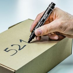 PICA Classic Permanent marker DRY-SAFE 2-6mm skr/flad spids grn - 1939869