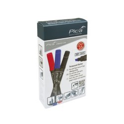 PICA Classic Permanent marker DRY-SAFE 2-6mm skr/flad spids rd - 1784272