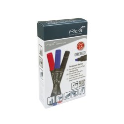 PICA Classic Permanent marker DRY-SAFE 2-6mm skr/flad spids sort - 1784282