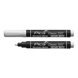 PICA Classic Permanent marker INSTANT-WHITE 1-4mm rund spids hvid - 2107727
