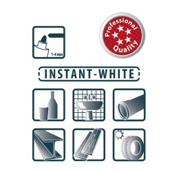 PICA Classic Permanent marker INSTANT-WHITE 1-4mm rund spids hvid - 2107727