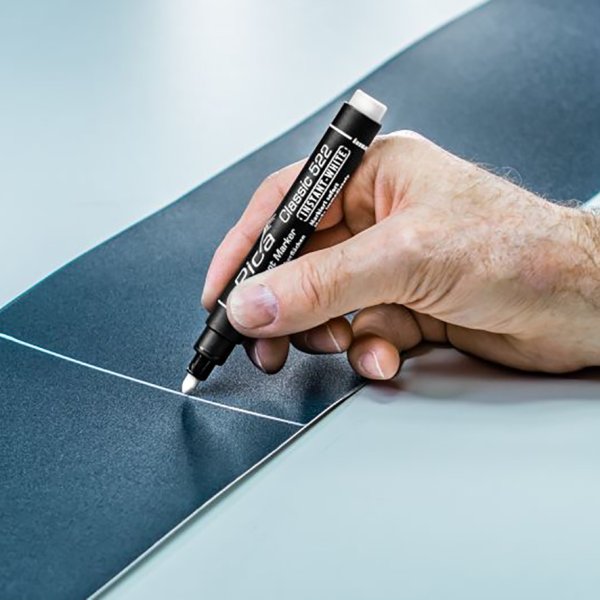 PICA Classic Permanent marker INSTANT-WHITE 1-4mm rund spids hvid - 2107727