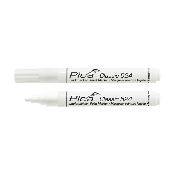 PICA Classic Industry Paint marker 2-4mm rund spids hvid - 1784258