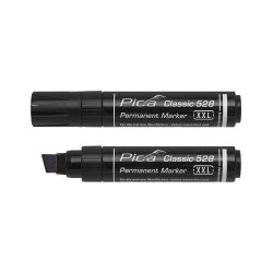 PICA Classic Permanent marker XXL 4-12mm skr/flad spids sort - 2310735