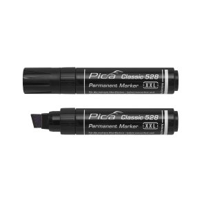 PICA Classic Permanent marker XXL 4-12mm skr/flad spids sort - 2310735