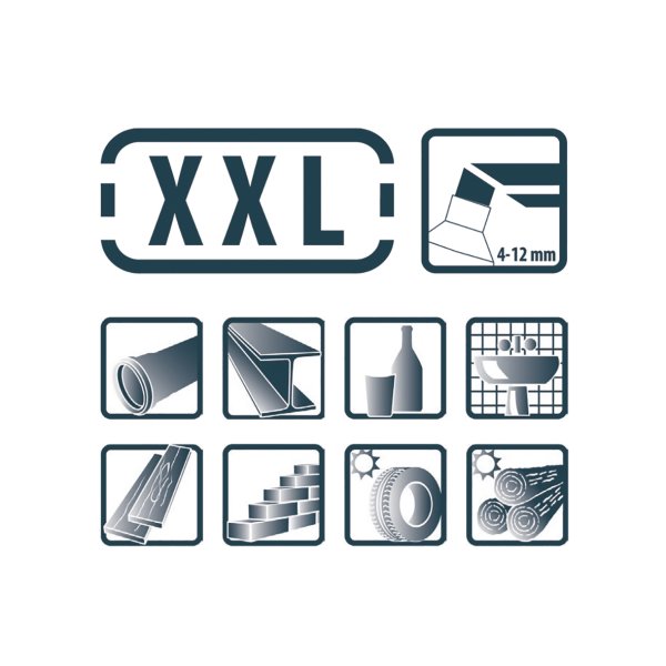 PICA Classic Permanent marker XXL 4-12mm skr/flad spids sort - 2310735