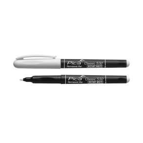 PICA Classic Permanent marker INSTANT-WHITE 1-2mm rund spids hvid - 1905032