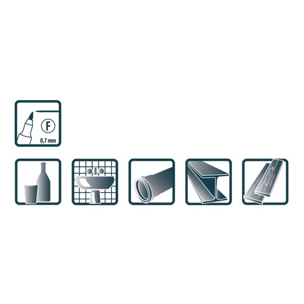 PICA Classic Permanent marker INSTANT-DRY 0,7mm rund spids sort - 2107729