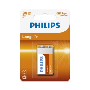 PHILIPS batteri longlife zinkklorid 9V 1-pak - 1437218