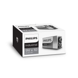 PHILIPS batteri industrial alkaline 9V 10-pak - 2079238