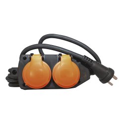 GRIPO kabels�t neopren 5m med jord og 4x220V udtag 3x1,5mm&sup2; - 2071225