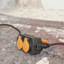 GRIPO kabels�t neopren 5m med jord og 4x220V udtag 3x1,5mm&sup2; - 2071225