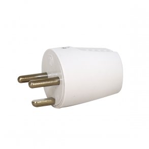 GRIPO stikprop rund m. jord hvid - 2094100