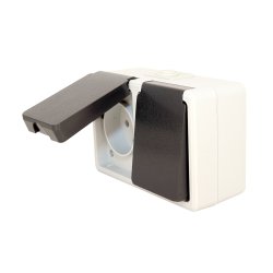 GRIPO stikkontakt dobbelt IP54 vandret - 2107884