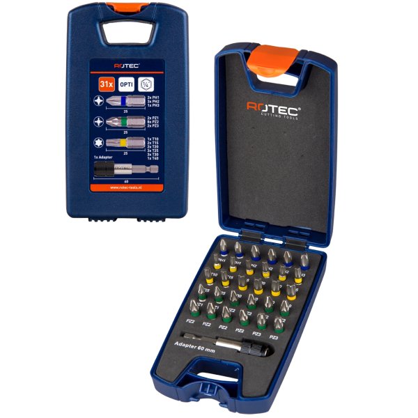 ROTEC Bitsst, 31 dele m/holder - 2388985