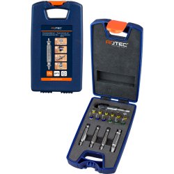 ROTEC Skrueudtrkkerst 1/4", 17 dele, inkl. Bits og holder - 2388986
