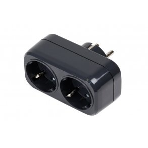 MIRKA elektrisk adapter med 2 udtag EU 230V