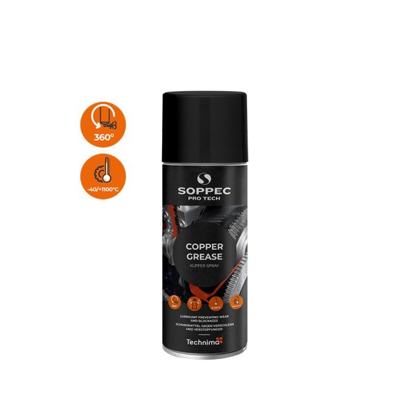 SOPPEC Pro Tech kobber sprayfedt 400 ml. - 2019969